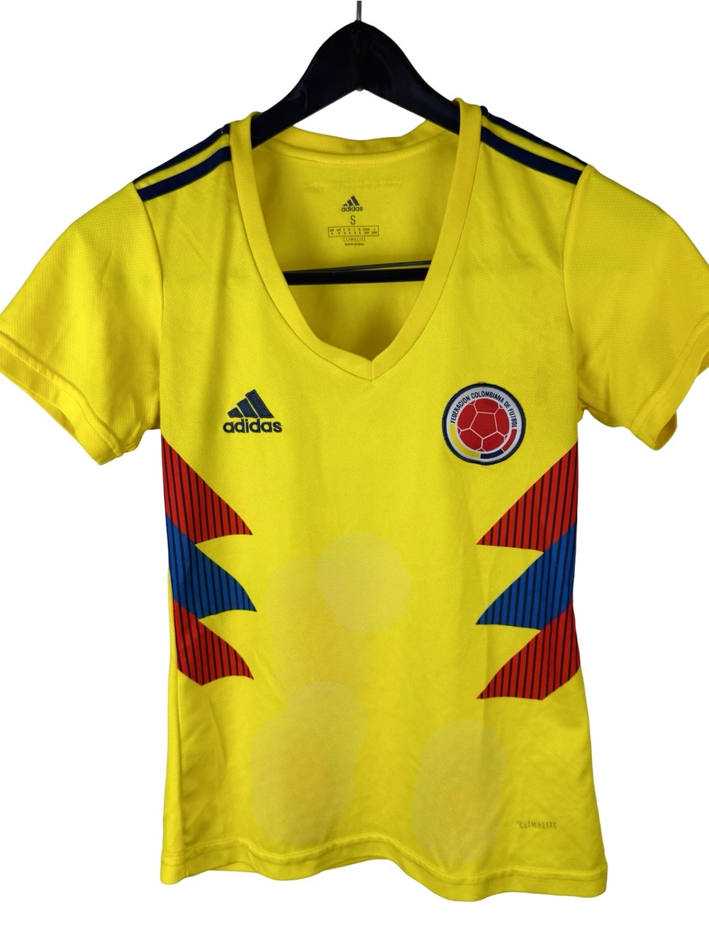 Women’s Adidas Federacion Colombiana of Futbol Yellow Jersey Size S